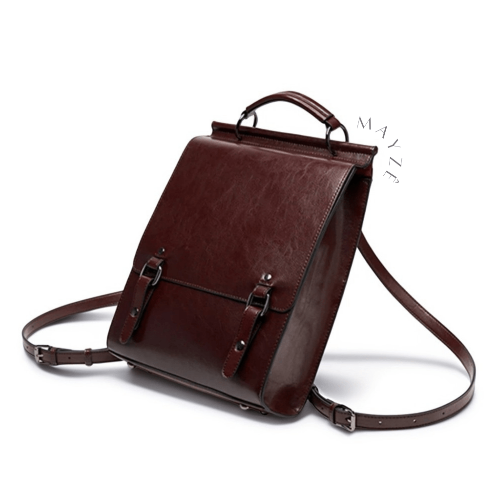 Mochila Acadêmica Couro Legítimo Noelle™ - Averra