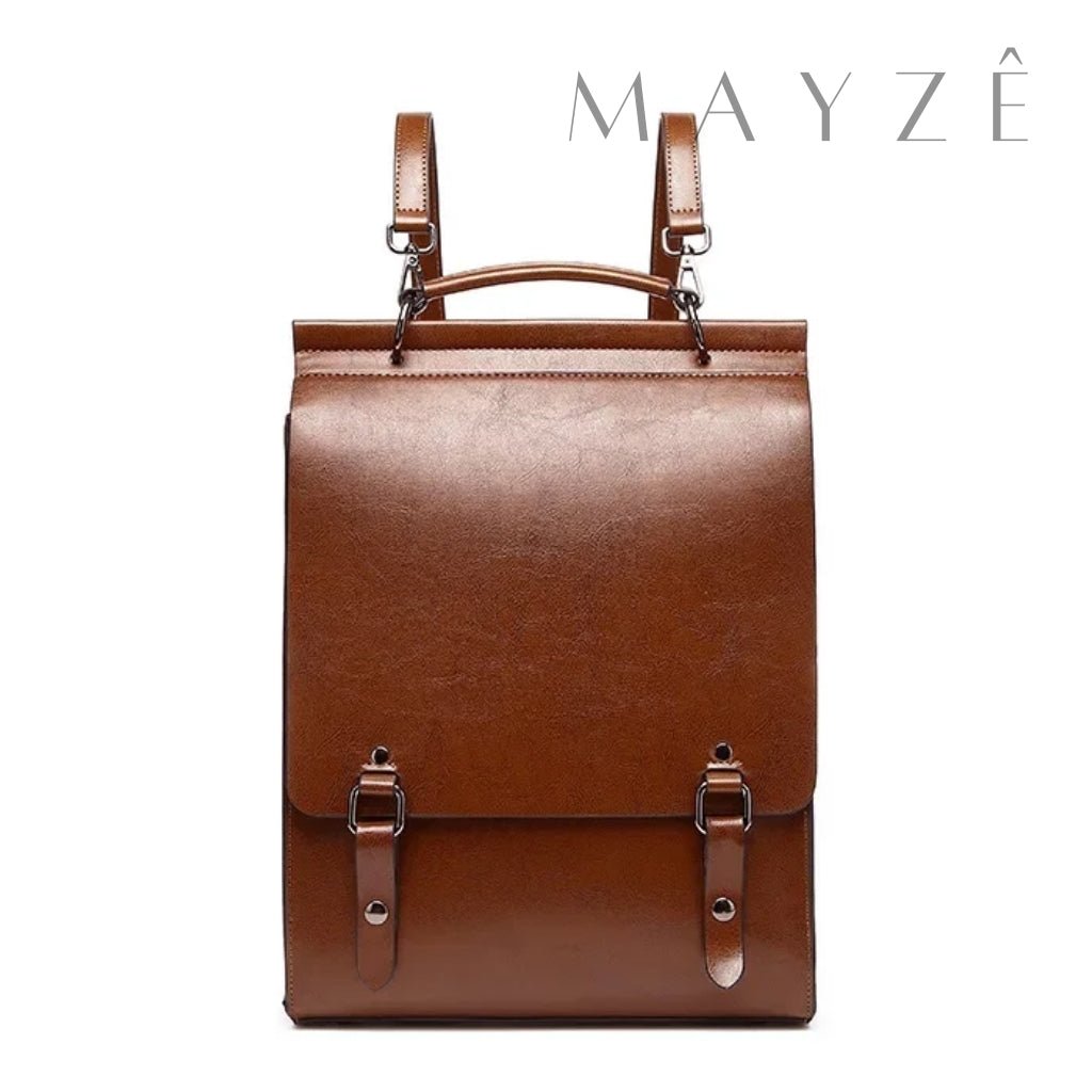 Mochila Acadêmica Couro Legítimo Noelle™ - Averra
