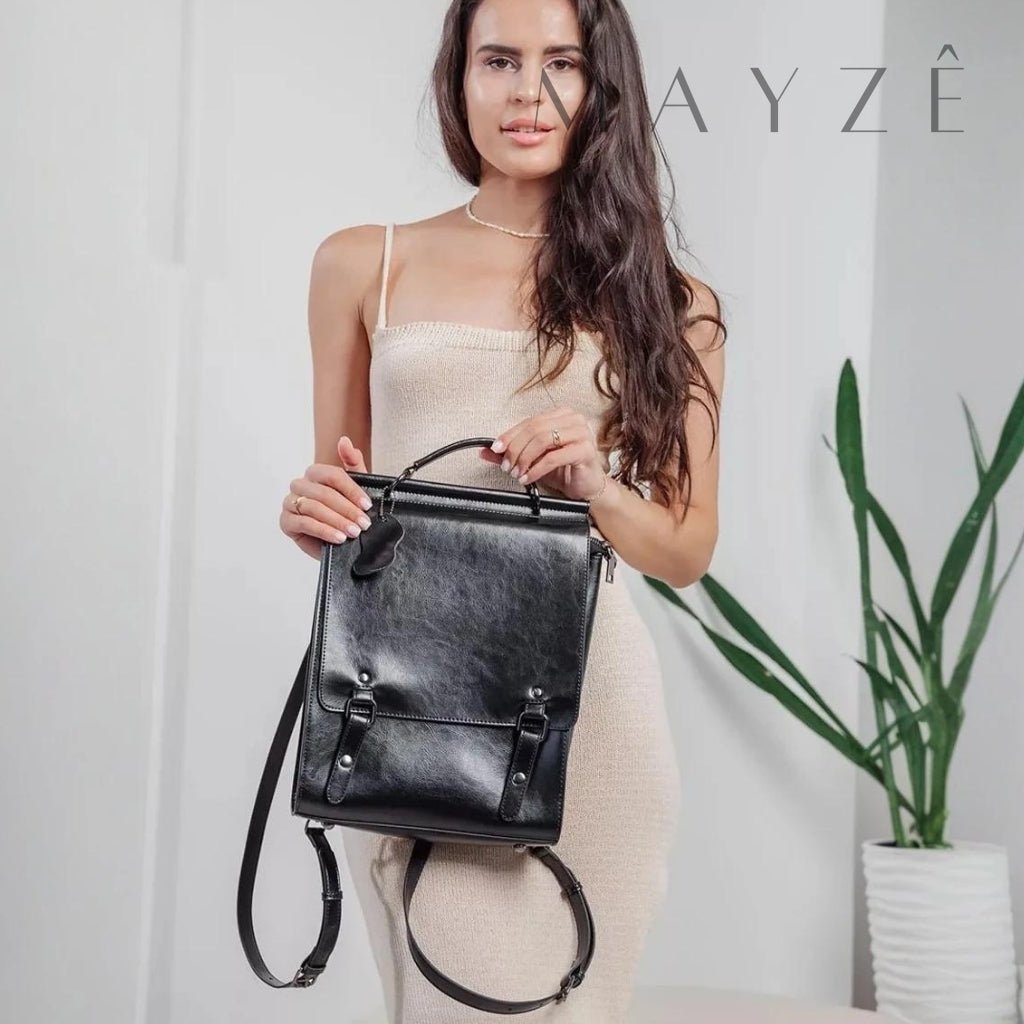 Mochila Acadêmica Couro Legítimo Noelle™ - Averra