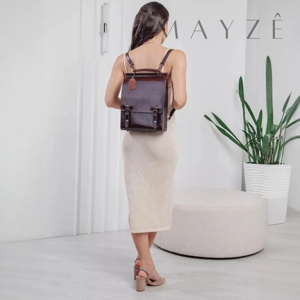 Mochila Acadêmica Couro Legítimo Noelle™ - Averra