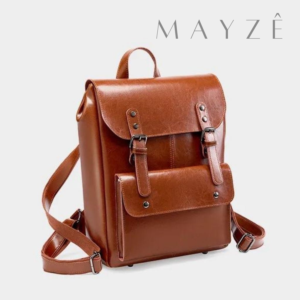 Mochila Couro Legítimo Acadêmica Ayla™ - Averra