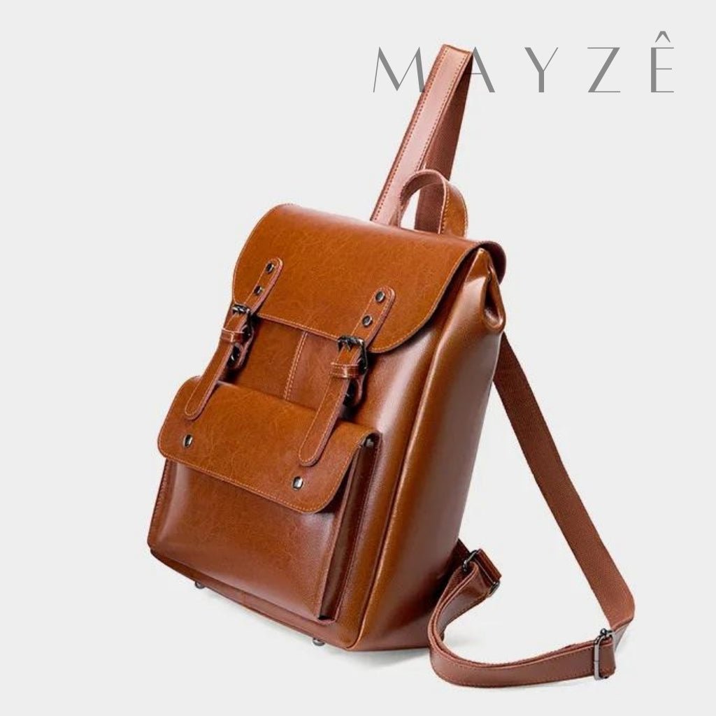 Mochila Couro Legítimo Acadêmica Ayla™ - Averra