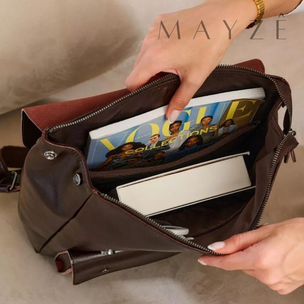 Mochila Couro Legítimo Acadêmica Ayla™ - Averra