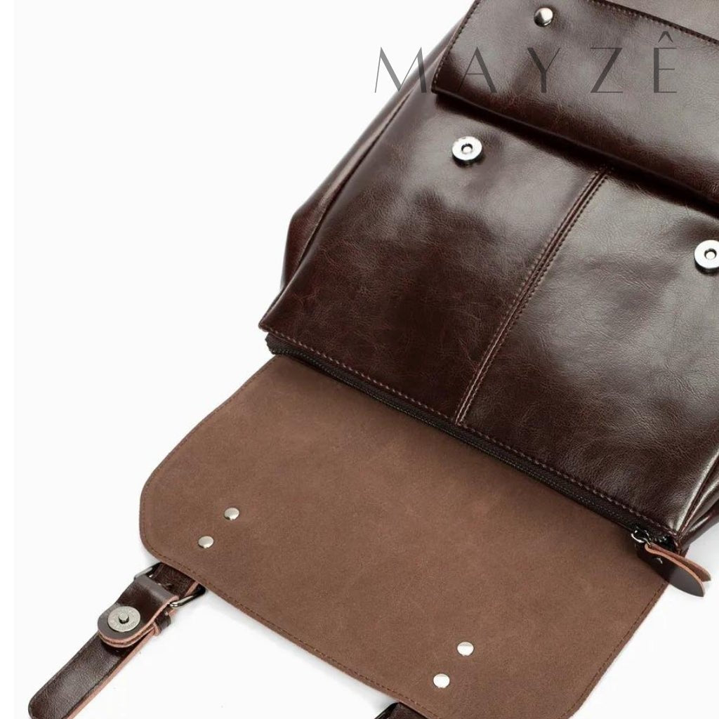 Mochila Couro Legítimo Acadêmica Ayla™ - Averra