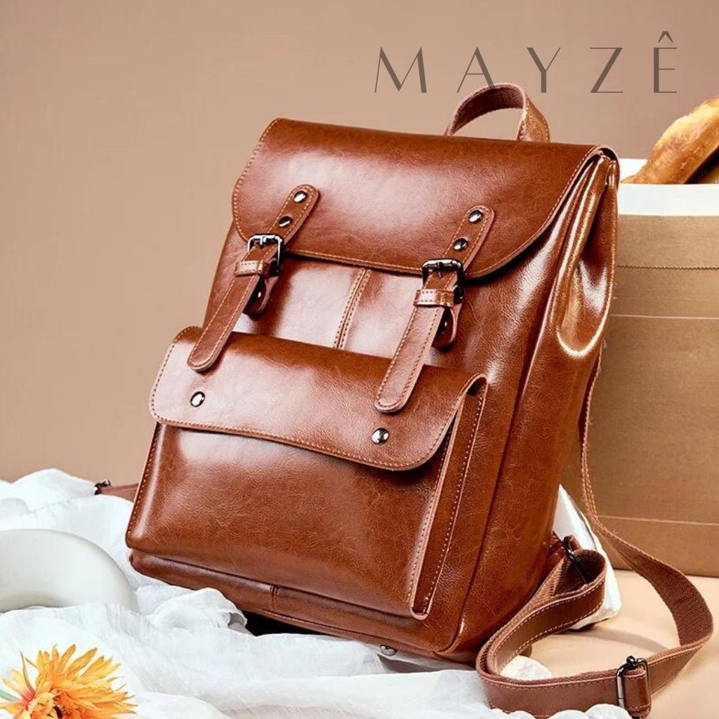 Mochila Couro Legítimo Acadêmica Ayla™ - Averra