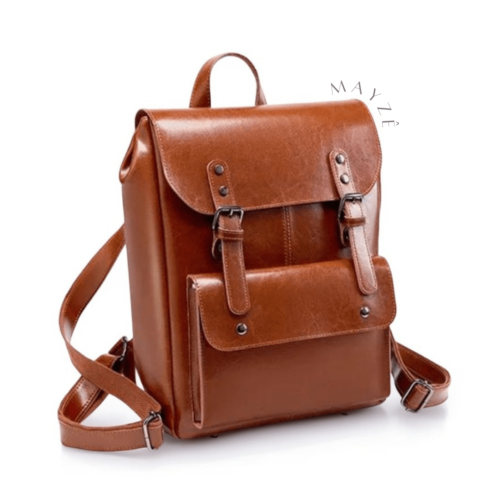 Mochila Couro Legítimo Acadêmica Ayla™ - Averra