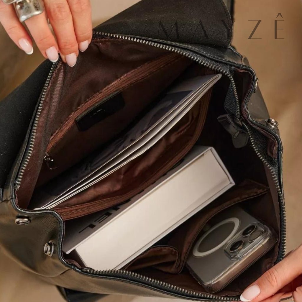 Mochila Couro Legítimo Acadêmica Ayla™ - Averra