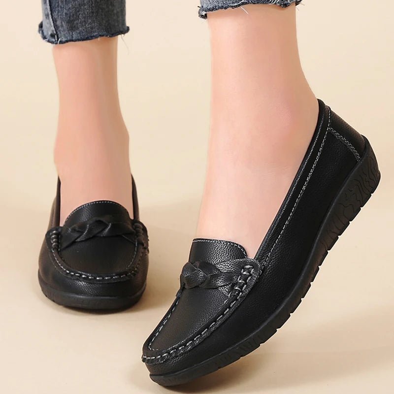 Sapatos Confortáveis Mocassins Femininos Plus Size - Averra