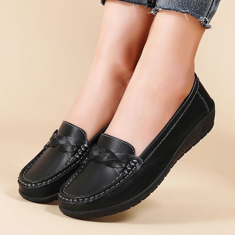 Sapatos Confortáveis Mocassins Femininos Plus Size - Averra